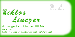 miklos linczer business card
