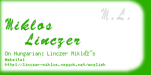 miklos linczer business card